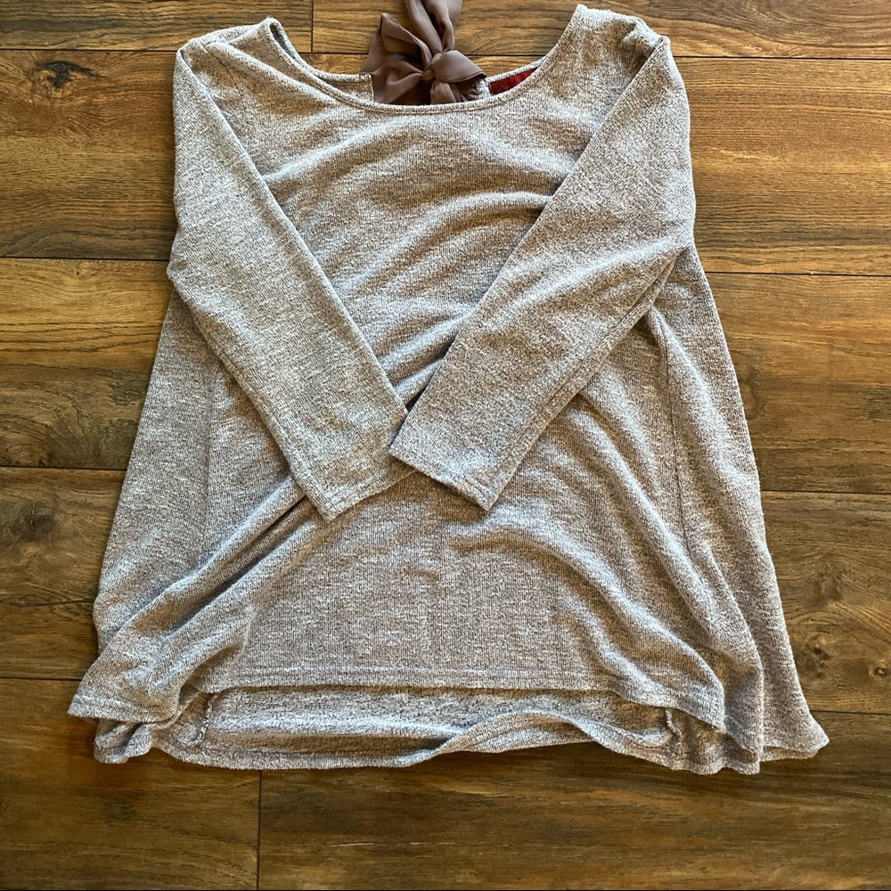 BKE back tie sweater